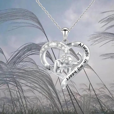 personalized necklace Ramiart Elephant necklace personalized letter necklace - RAMI ART