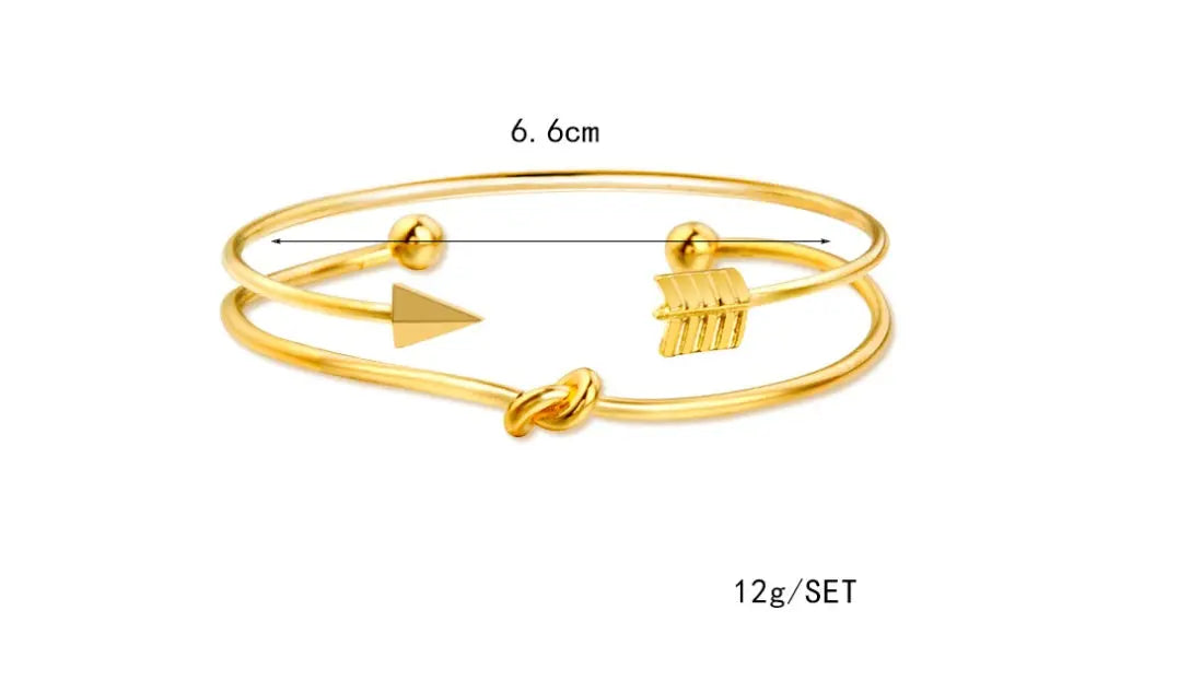 Ramiart   Gold Color Crystal Wedding Bracelets Set CZ Stone Heart Bracelets Bangles For Woman - RAMI ART