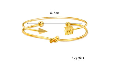 Ramiart   Gold Color Crystal Wedding Bracelets Set CZ Stone Heart Bracelets Bangles For Woman - RAMI ART