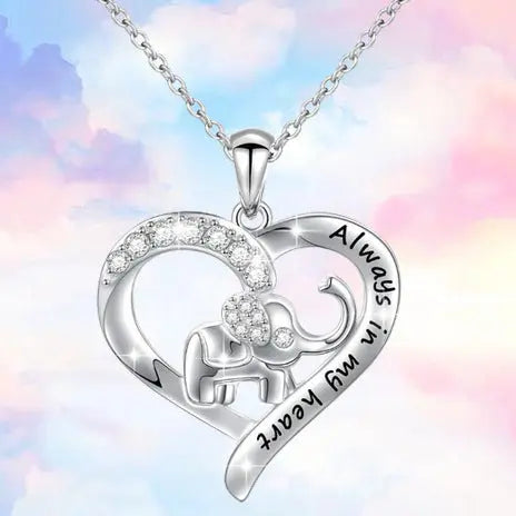 personalized necklace Ramiart Elephant necklace personalized letter necklace - RAMI ART