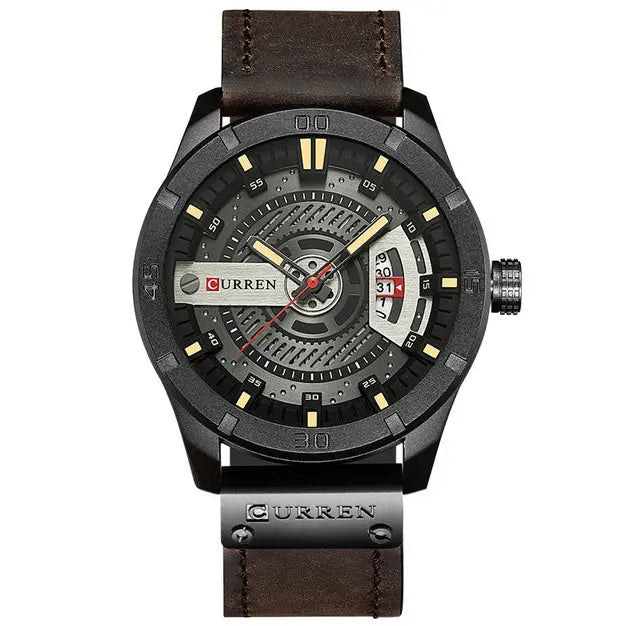 Ramiart Luxury Brand CURREN Men Military Sports Watches Men's Quartz Date Clock Man Casual Leather Wrist Watch Relogio Masculino - RAMI ART