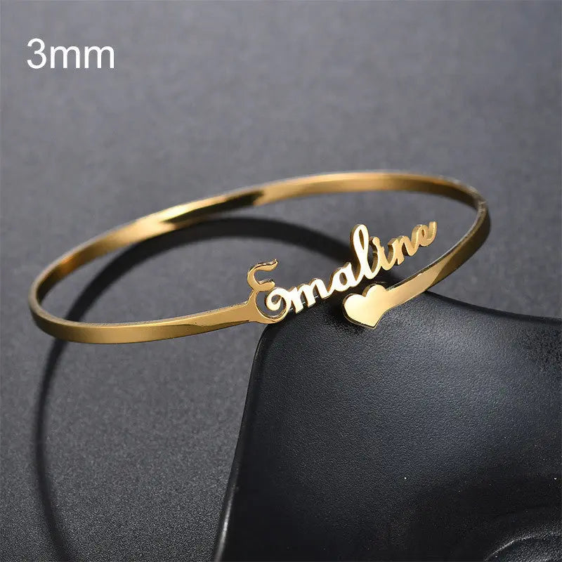 Ramiart -made Bracelets With Drawings and Stainless Steel Heart-shaped Bracelets - RAMI ART