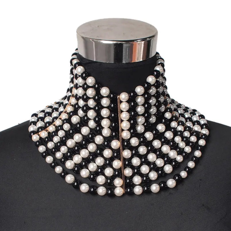 Ramiart Multi-layered Pearl Necklace Sexy Short - RAMI ART