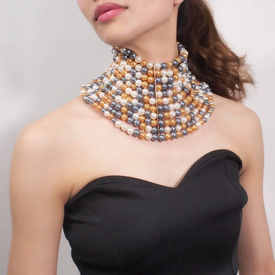 Ramiart Multi-layered Pearl Necklace Sexy Short - RAMI ART