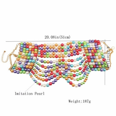 Ramiart Multi-layered Pearl Necklace Sexy Short - RAMI ART