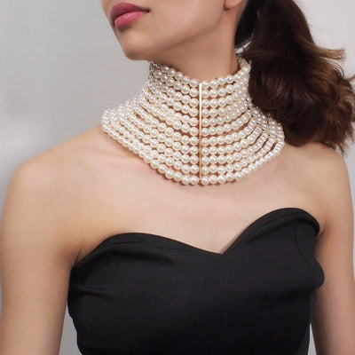 Ramiart Multi-layered Pearl Necklace Sexy Short - RAMI ART