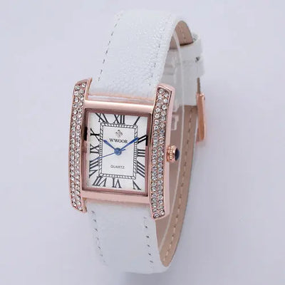 Ramiart Diamond-Encrusted Watch With Belt And Wrist Strap For Ladies - RAMI ART