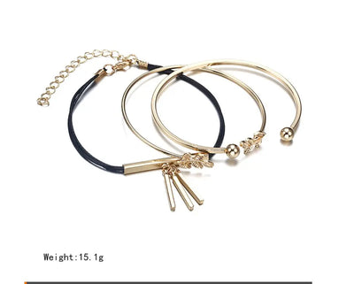 Ramiart   Gold Color Crystal Wedding Bracelets Set CZ Stone Heart Bracelets Bangles For Woman - RAMI ART