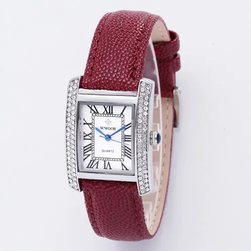 Ramiart Diamond-Encrusted Watch With Belt And Wrist Strap For Ladies - RAMI ART