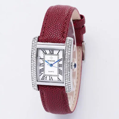 Ramiart Diamond-Encrusted Watch With Belt And Wrist Strap For Ladies - RAMI ART