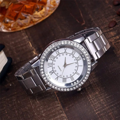 Ramiart  Watch Luxury Women Dress Rhinestone Quartz Watch Casual Women Stainless Steel Wristwatches Female Clock - RAMI ART