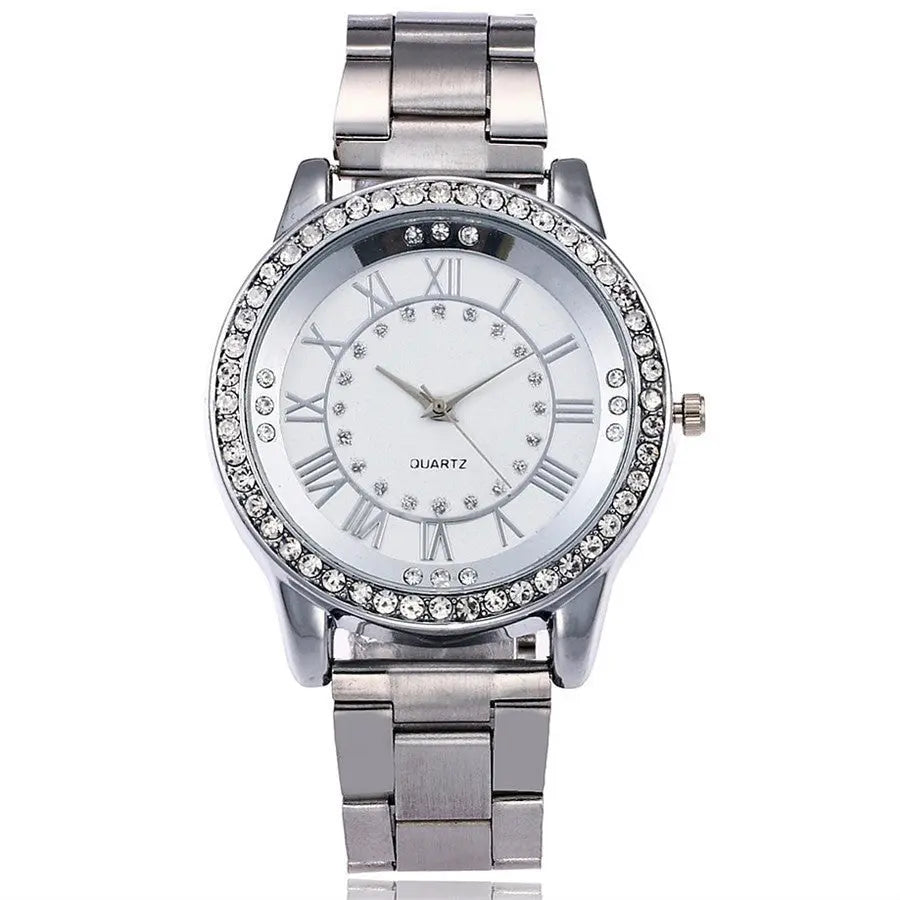 Ramiart  Watch Luxury Women Dress Rhinestone Quartz Watch Casual Women Stainless Steel Wristwatches Female Clock - RAMI ART