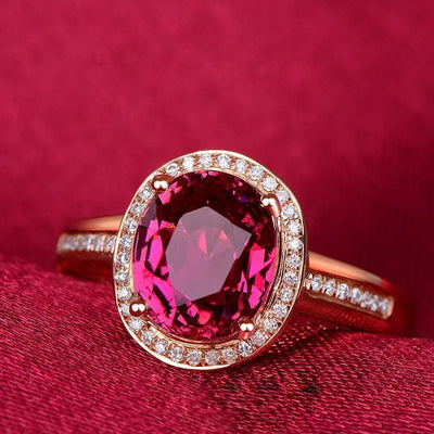 red crystal rings Ramiart Red Crystal Ruby Gemstones Diamonds Rings - RAMI ART