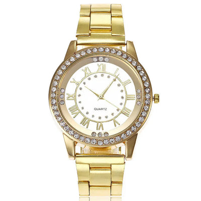 Ramiart  Watch Luxury Women Dress Rhinestone Quartz Watch Casual Women Stainless Steel Wristwatches Female Clock - RAMI ART