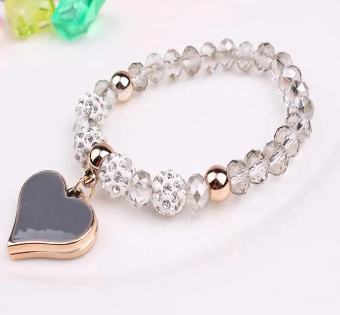 Ramiart Elastic Crystal  Bracelet & Bangle Heart Bracelets - RAMI ART