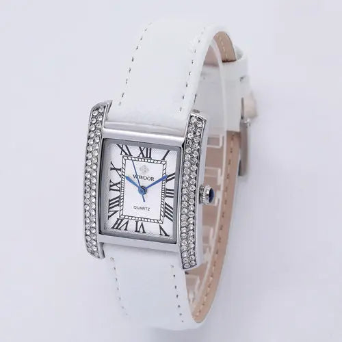 Ramiart Diamond-Encrusted Watch With Belt And Wrist Strap For Ladies - RAMI ART
