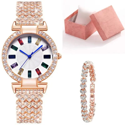 Ramiart Full Diamond Quartz Bracelet Watch Fashion All-match Fashion Wrist Watch - RAMI ART