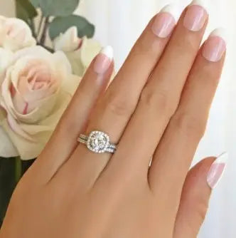 Ramiart Couple Rings Wedding Engagement Rings Fashion Ladies Inlaid Diamond Rings - RAMI ART