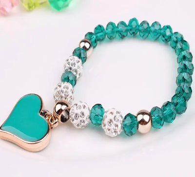 Ramiart Elastic Crystal  Bracelet & Bangle Heart Bracelets - RAMI ART