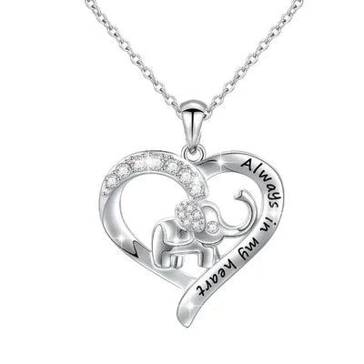 personalized necklace Ramiart Elephant necklace personalized letter necklace - RAMI ART