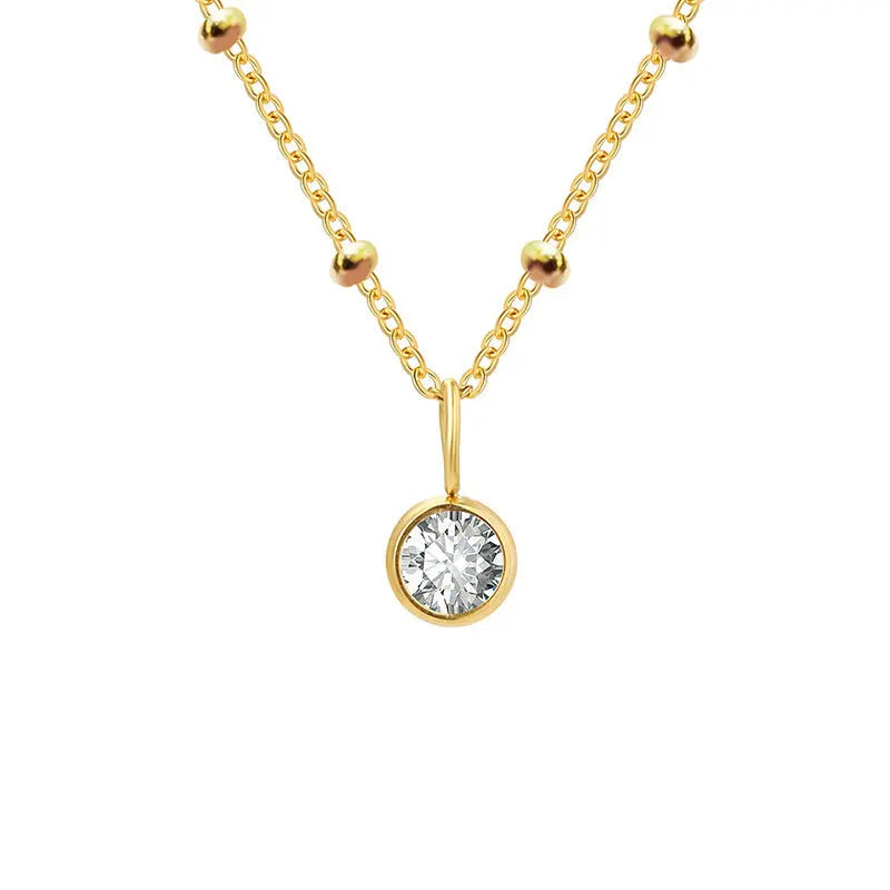GDiamond Necklace Ramiart Popular Necklace Diamond Birthstone Necklace - RAMI ART
