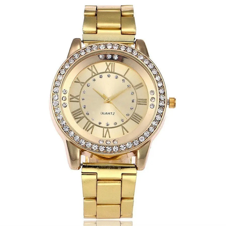 Ramiart  Watch Luxury Women Dress Rhinestone Quartz Watch Casual Women Stainless Steel Wristwatches Female Clock - RAMI ART