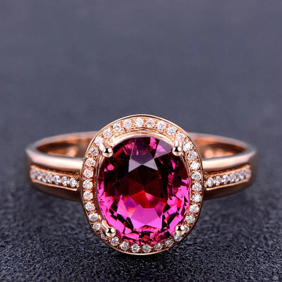 red crystal rings Ramiart Red Crystal Ruby Gemstones Diamonds Rings - RAMI ART