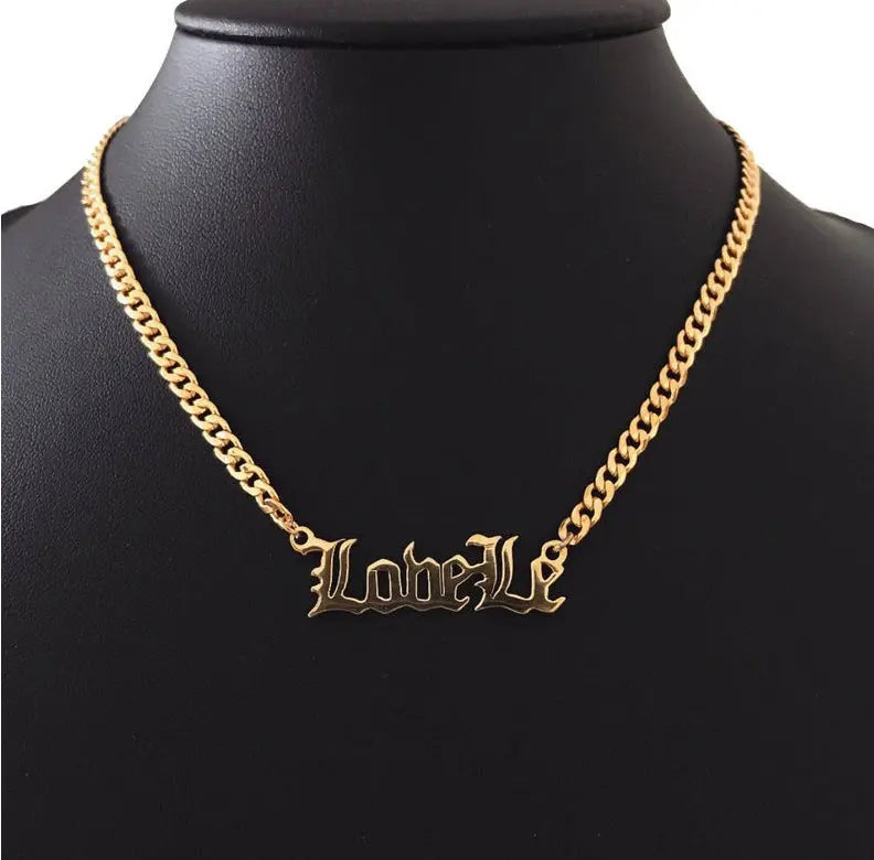 Ramiart Name necklace ladies Hip hop - RAMI ART