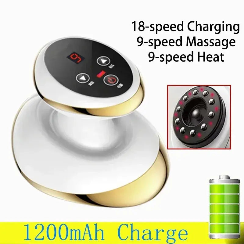 Ramiart Electric Massage Meridian Brush Universal Body Dredging Cupping Scraping Instrument  Abdominal And Back Massager For Home - RAMI ART