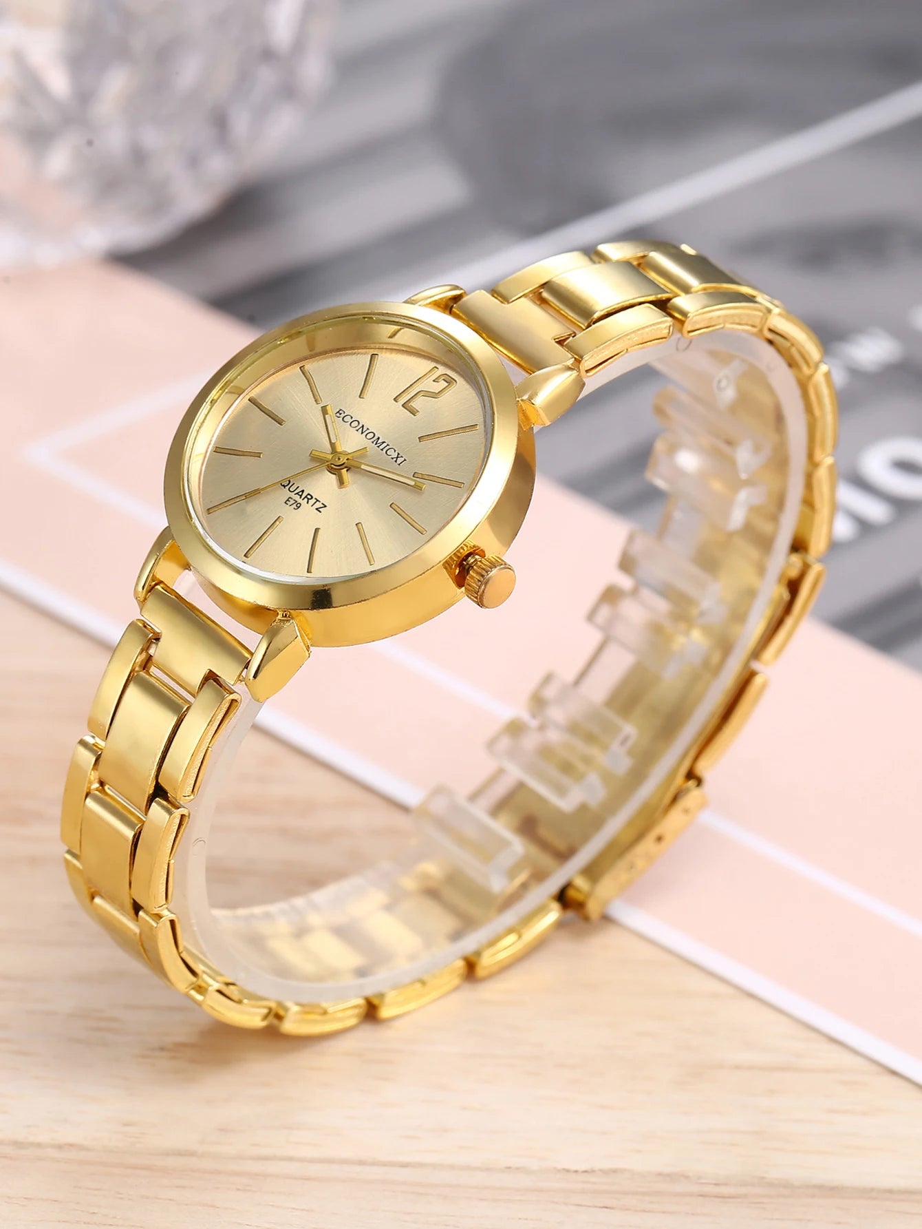 2 Pieces luxes montre et bracelet