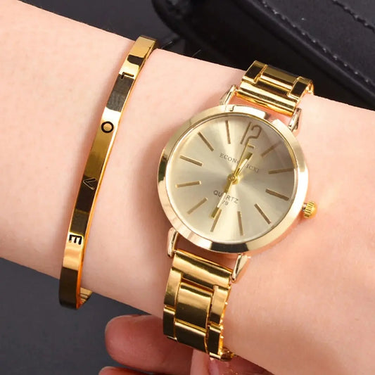 2 Pieces luxes montre et bracelet