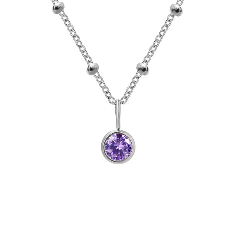GDiamond Necklace Ramiart Popular Necklace Diamond Birthstone Necklace - RAMI ART
