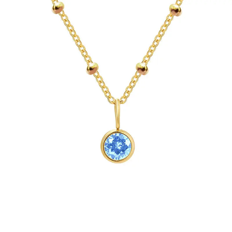 GDiamond Necklace Ramiart Popular Necklace Diamond Birthstone Necklace - RAMI ART