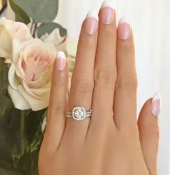 Ramiart Couple Rings Wedding Engagement Rings Fashion Ladies Inlaid Diamond Rings - RAMI ART