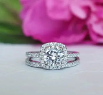 Ramiart Couple Rings Wedding Engagement Rings Fashion Ladies Inlaid Diamond Rings - RAMI ART