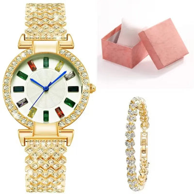 Ramiart Full Diamond Quartz Bracelet Watch Fashion All-match Fashion Wrist Watch - RAMI ART