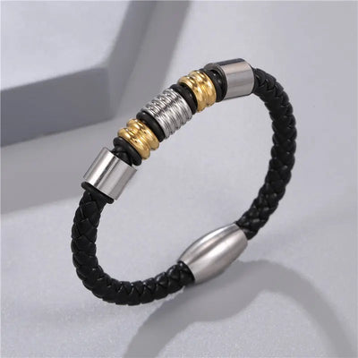 Ramiart Selling Stainless Steel Men's Leather Bracelets Simple And Versatile Punk Bracelets Men's Jewelry And Bracelets - RAMI ART