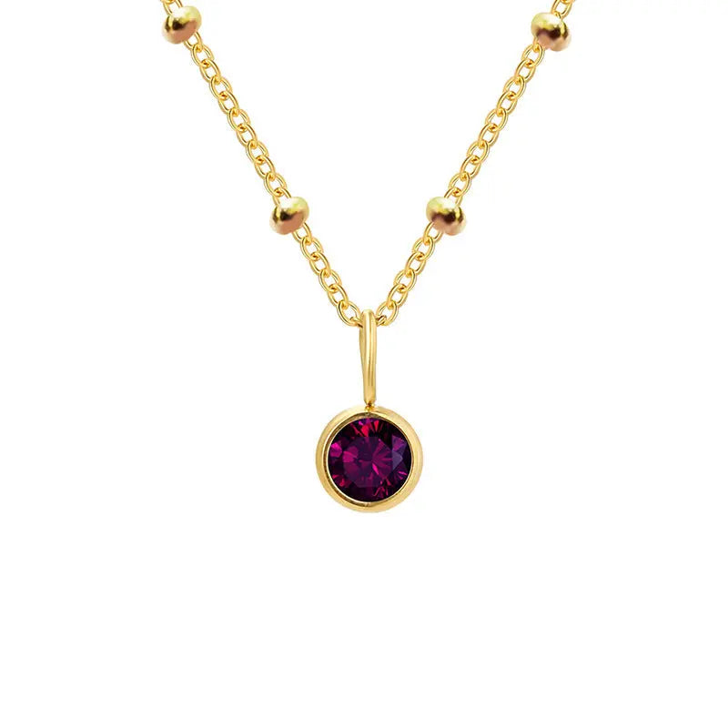 GDiamond Necklace Ramiart Popular Necklace Diamond Birthstone Necklace - RAMI ART