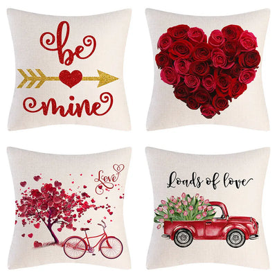 Ramiart Valentine's Day Linen Pillowcase Holiday Gift - RAMI ART