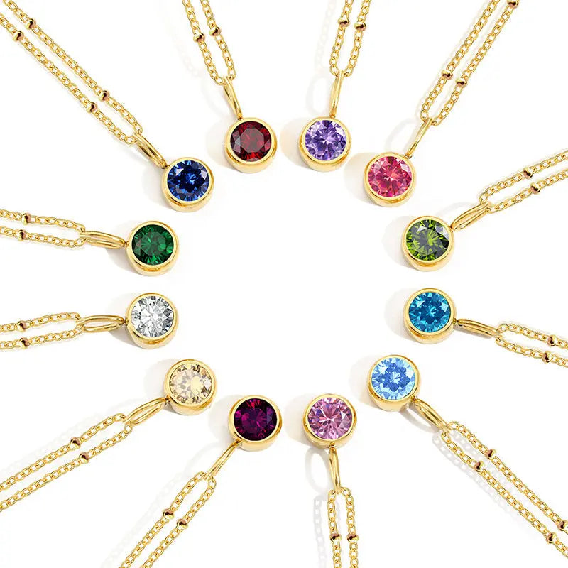 GDiamond Necklace Ramiart Popular Necklace Diamond Birthstone Necklace - RAMI ART
