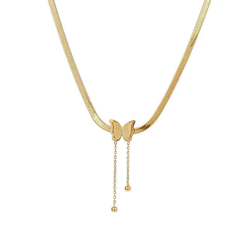 Ramiart Necklace Small Butterfly small butterfly jewelry - RAMI ART