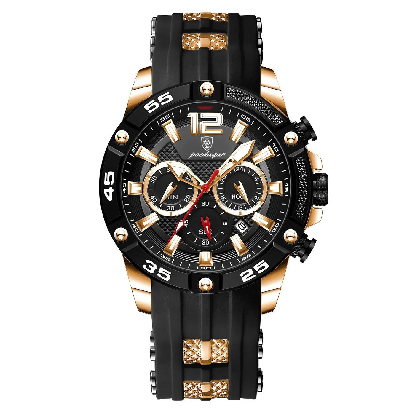 Ramiart Multifunctional Men's Watch Silicone Band Quartz Wrist Watch - RAMI ART